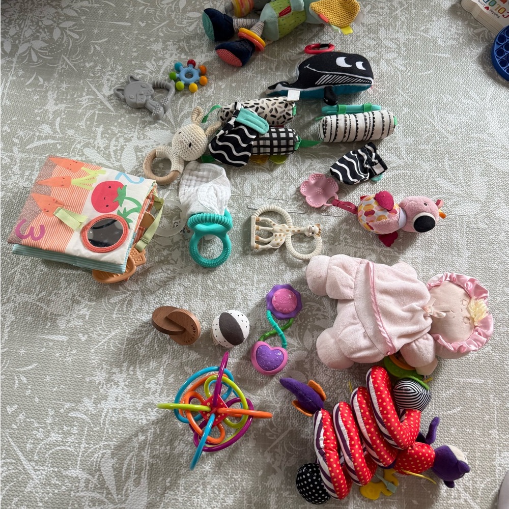 Vibrant Baby Sensory Toy Collection including 4 lovevery items. All washed*